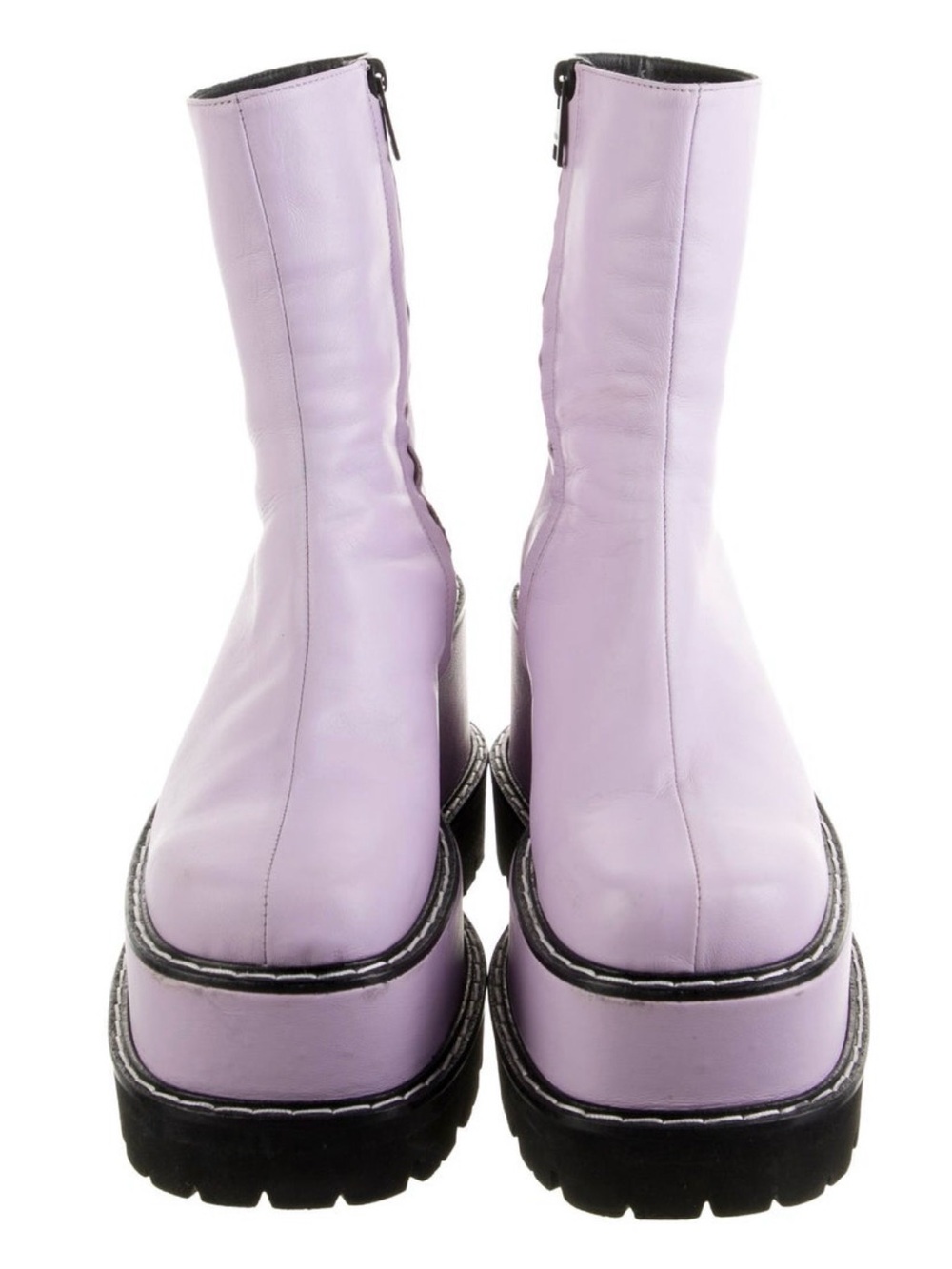 Lilac Platform Ankle Boot - Women's Chunky Sole